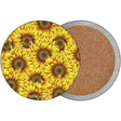 Sunflowers Filled Novelty Circle Coaster Set of 4