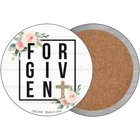 Forgiven with Cross Novelty Circle Coaster Set of 4