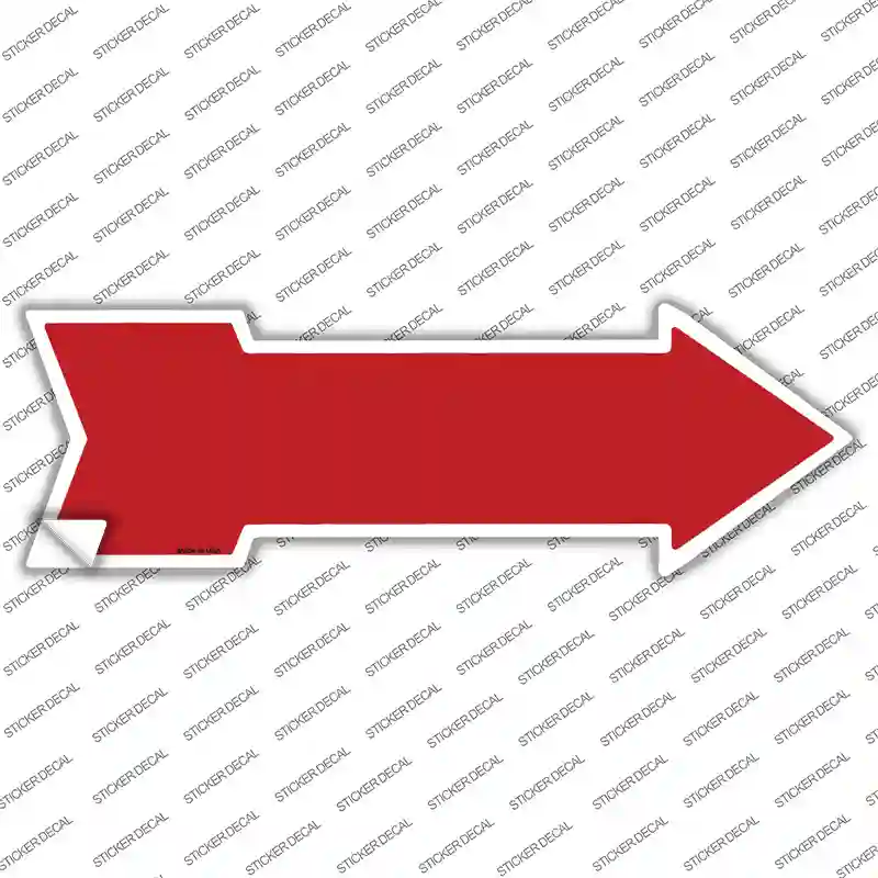 Red Novelty Arrow Sticker Decal