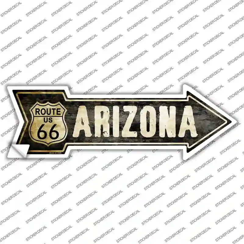 Vintage Route 66 Arizona Novelty Arrow Sticker Decal
