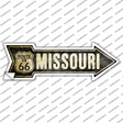 Vintage Route 66 Missouri Novelty Arrow Sticker Decal