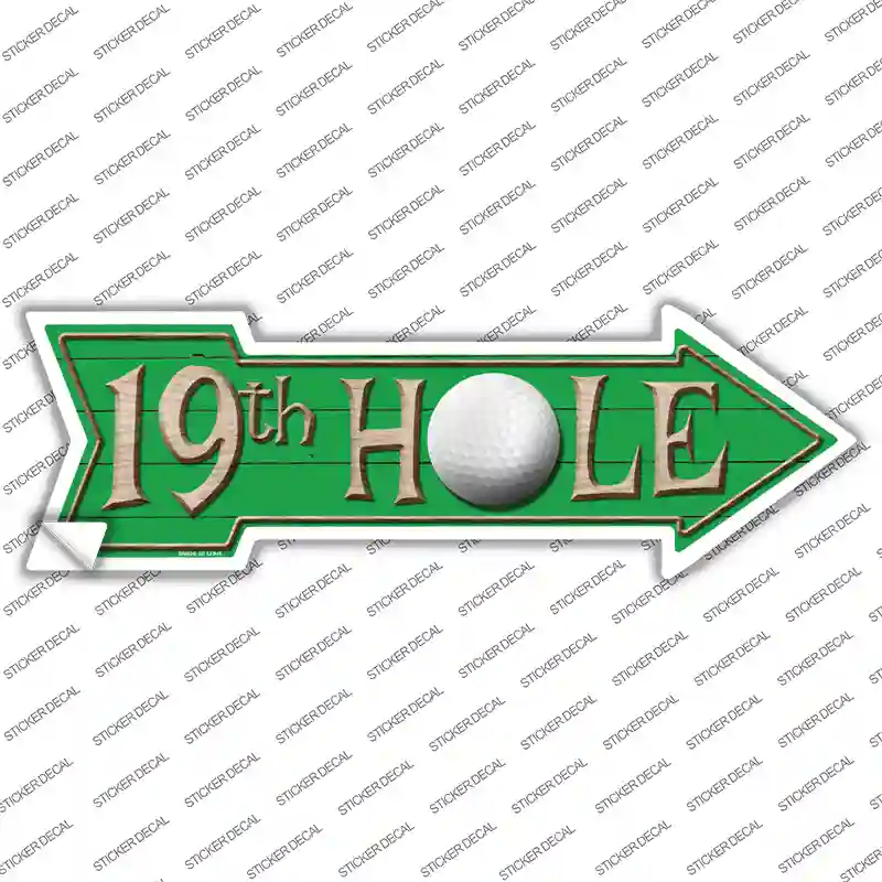 19th Hole Novelty Arrow Sticker Decal