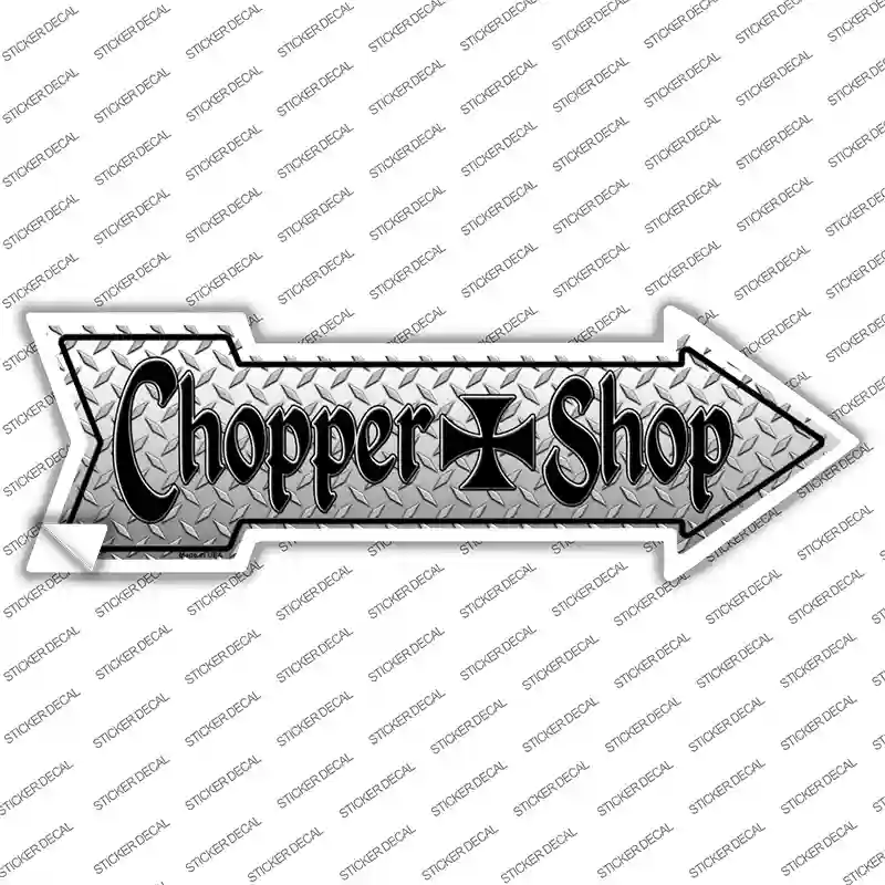 Chopper Shop Novelty Arrow Sticker Decal
