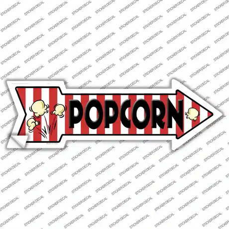 Popcorn Novelty Arrow Sticker Decal