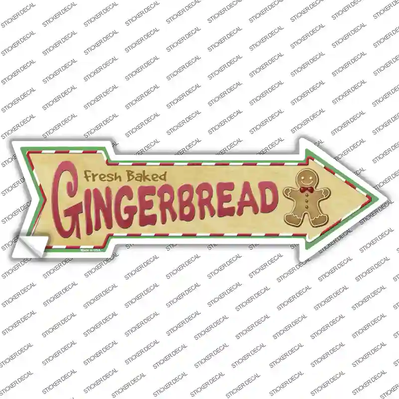 Gingerbread Novelty Arrow Sticker Decal