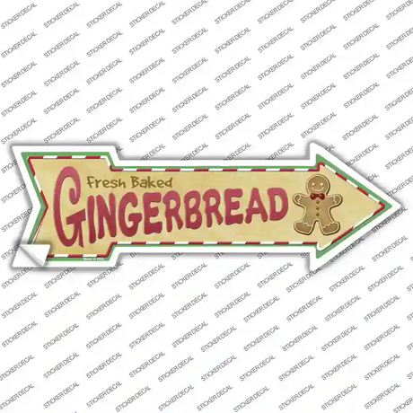 Gingerbread Novelty Arrow Sticker Decal