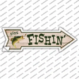 Fishin Novelty Arrow Sticker Decal