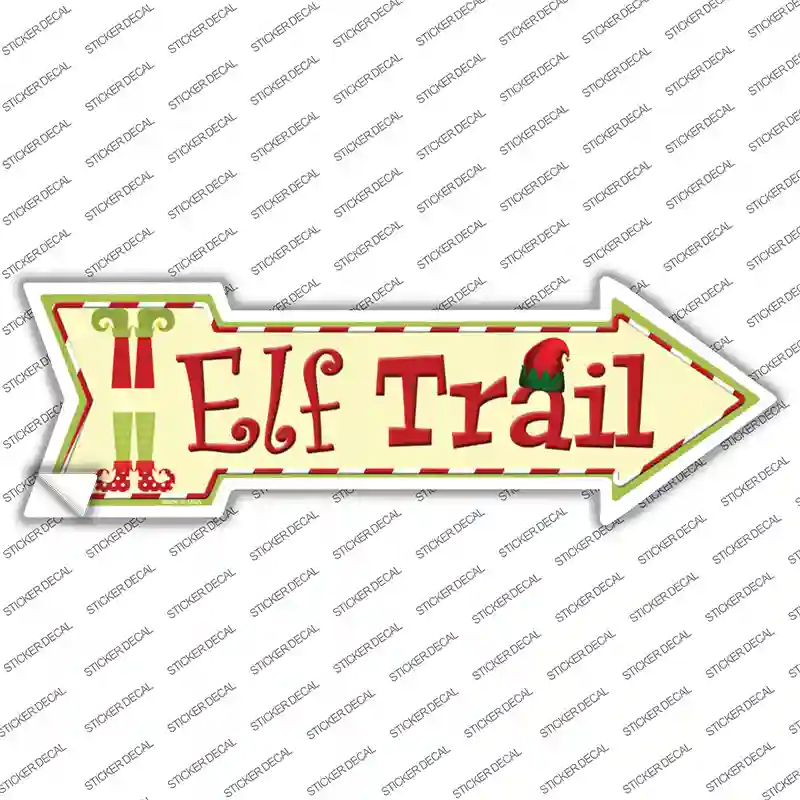 Elf Trail Novelty Arrow Sticker Decal