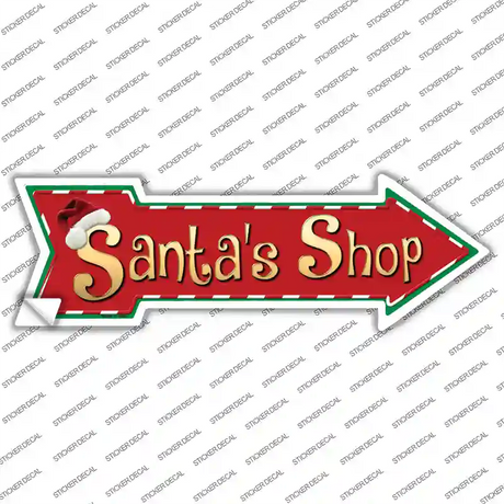 Santas Shop Novelty Arrow Sticker Decal