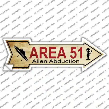 Area 51 Novelty Arrow Sticker Decal