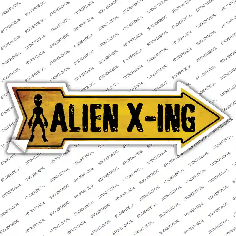 Alien X ing Novelty Arrow Sticker Decal
