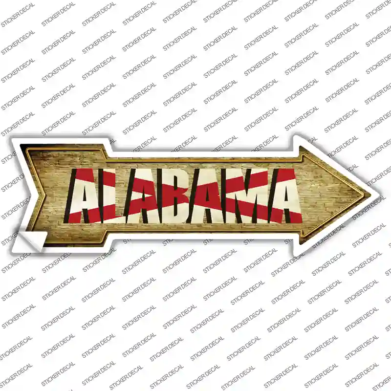 Alabama Novelty Arrow Sticker Decal