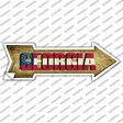 Georgia Novelty Arrow Sticker Decal