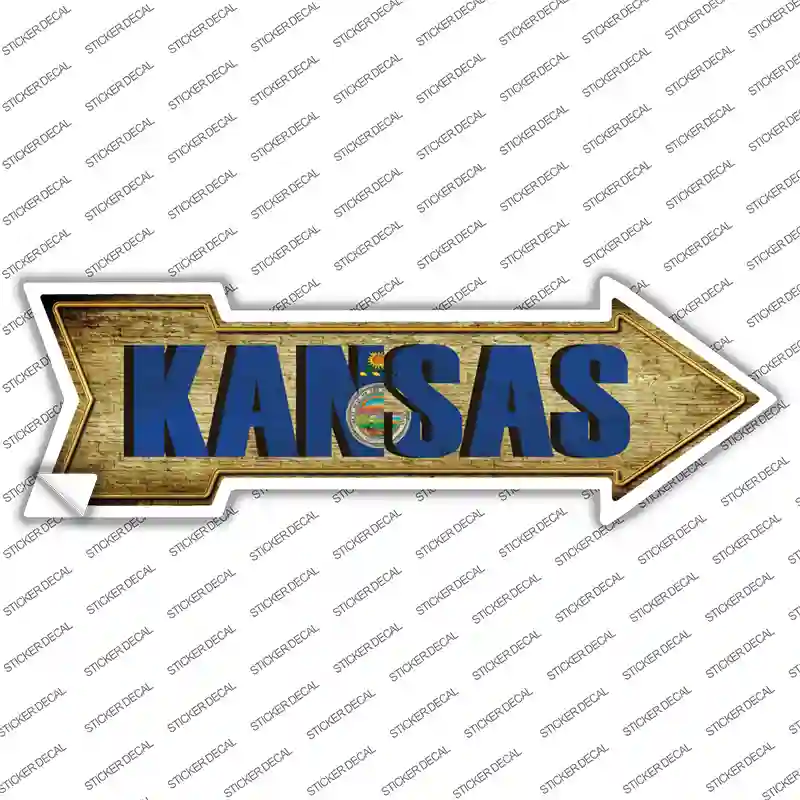 Kansas Novelty Arrow Sticker Decal