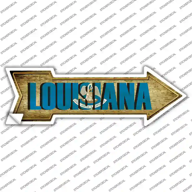 Louisiana Novelty Arrow Sticker Decal