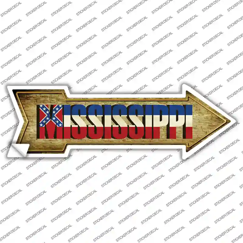 Mississippi Novelty Arrow Sticker Decal