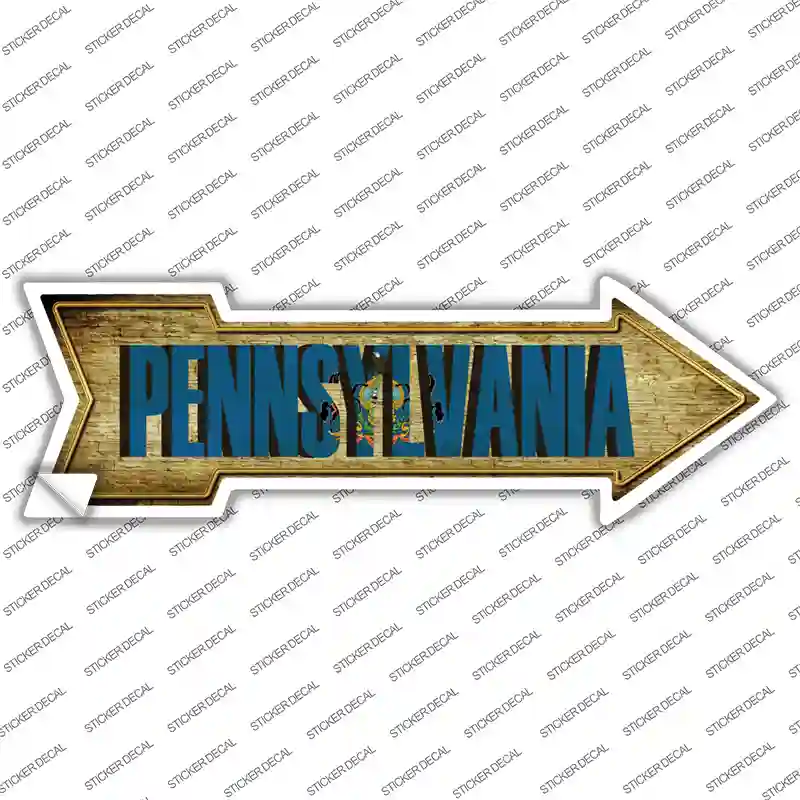 Pennsylvania Novelty Arrow Sticker Decal