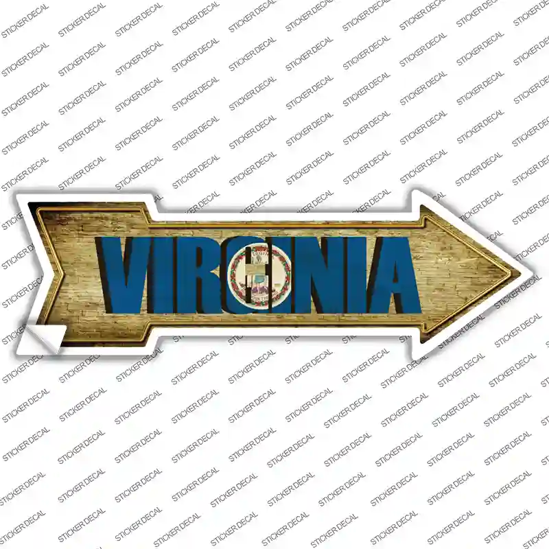 Virginia Novelty Arrow Sticker Decal