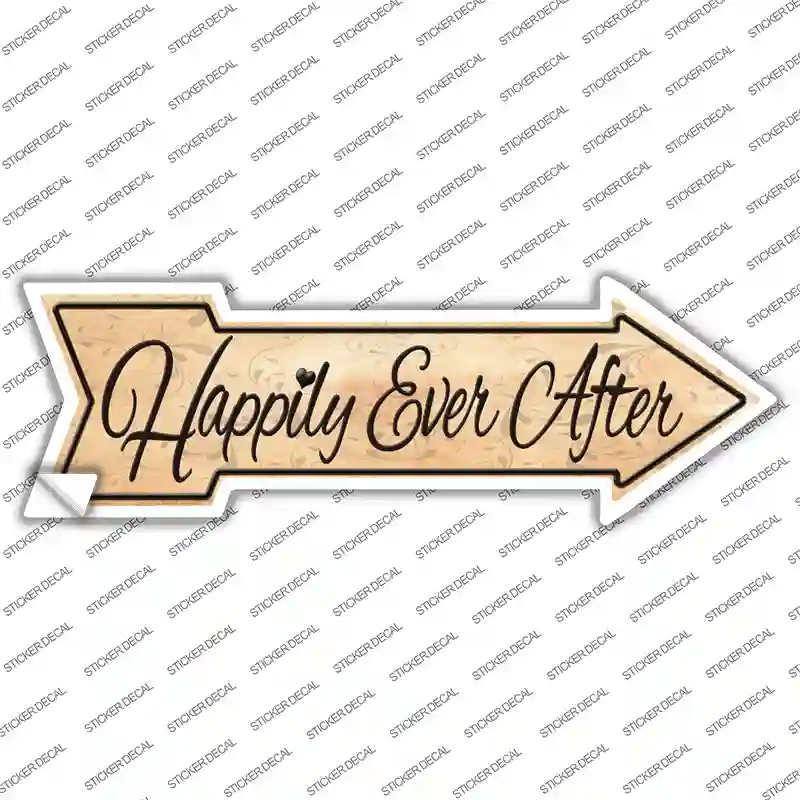 Happily Ever After Novelty Arrow Sticker Decal