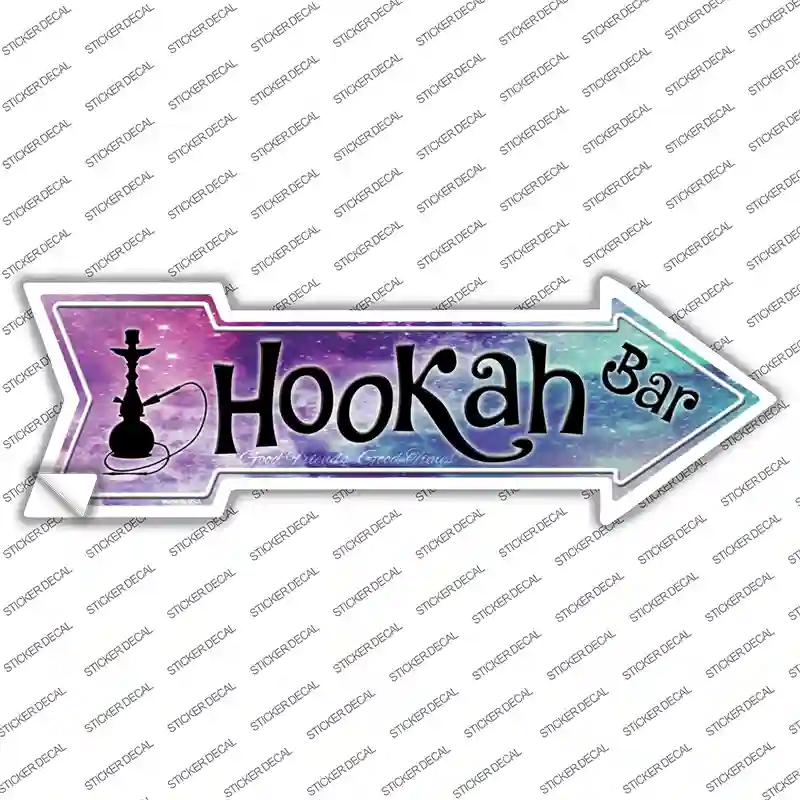 Hookah Bar Novelty Arrow Sticker Decal