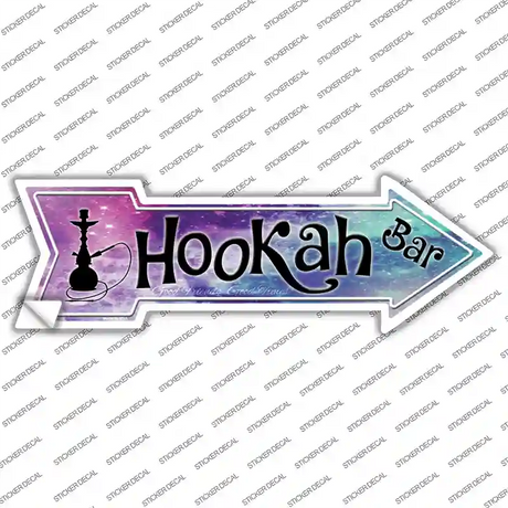 Hookah Bar Novelty Arrow Sticker Decal