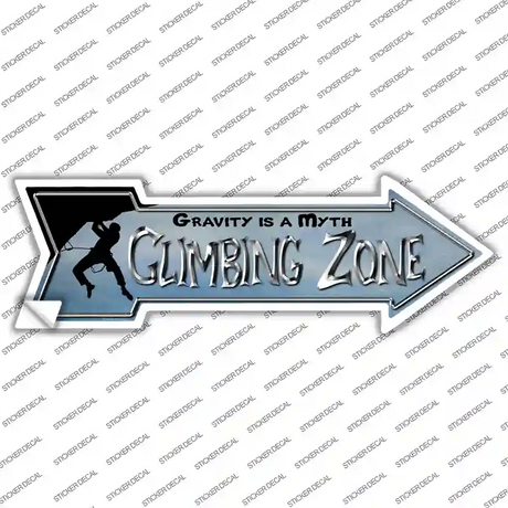 Climbing Zone Novelty Arrow Sticker Decal