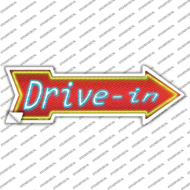 Drive In Novelty Arrow Sticker Decal