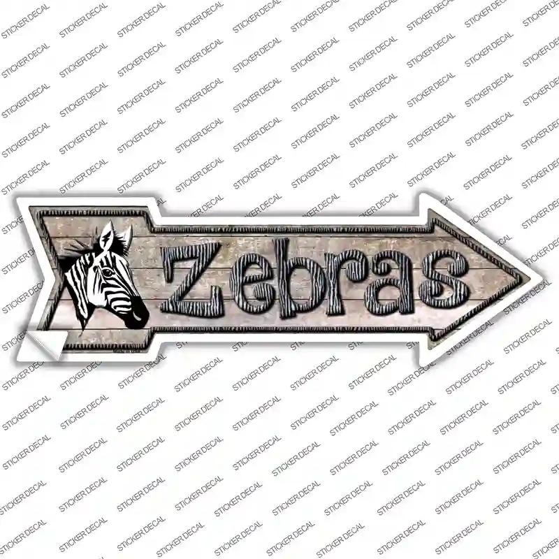 Zebras Novelty Arrow Sticker Decal