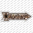 Monkey Novelty Arrow Sticker Decal