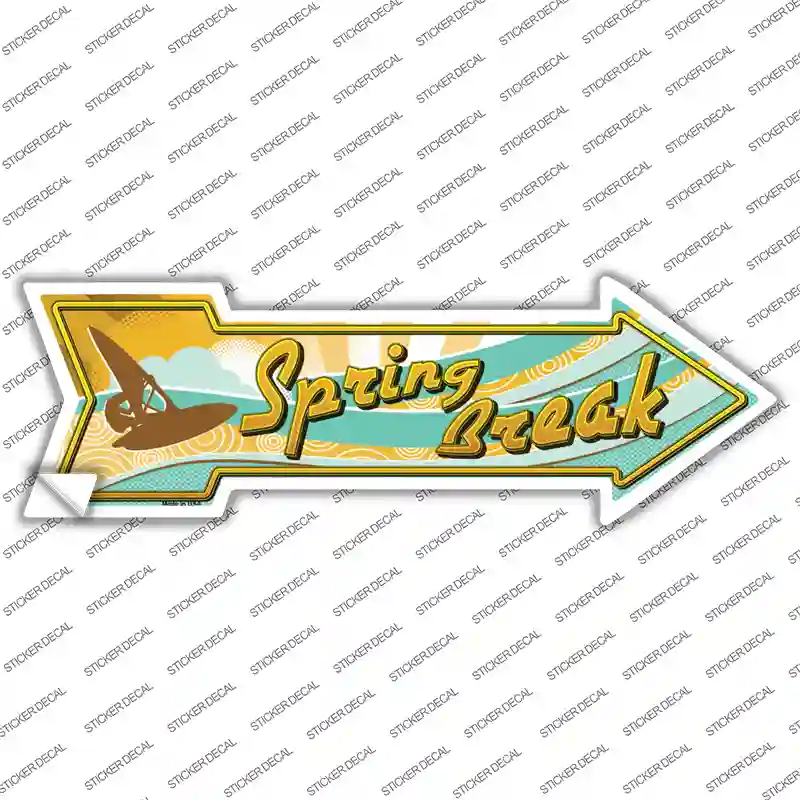 Spring Break Novelty Arrow Sticker Decal