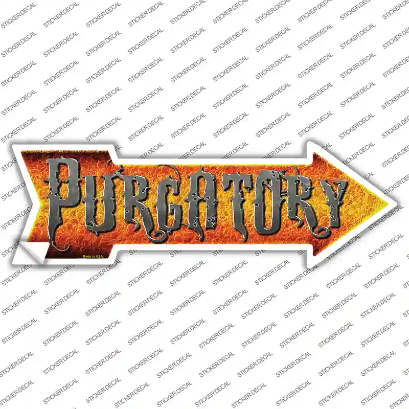 Purgatory Novelty Arrow Sticker Decal