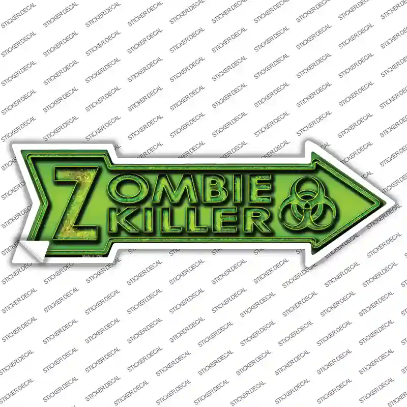 Zombie Killer Novelty Arrow Sticker Decal