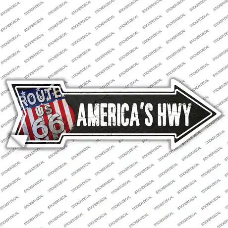 Americas Hwy Novelty Arrow Sticker Decal