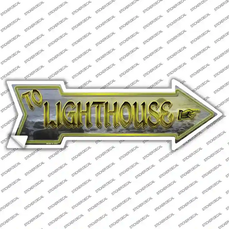 To Lighthouse Novelty Arrow Sticker Decal