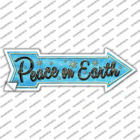Peace On Earth Novelty Arrow Sticker Decal