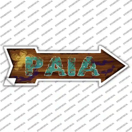 Paia Hawaiian Novelty Arrow Sticker Decal