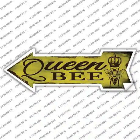 Queen Bee Novelty Arrow Sticker Decal