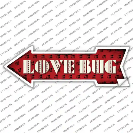 Love Bug Novelty Arrow Sticker Decal
