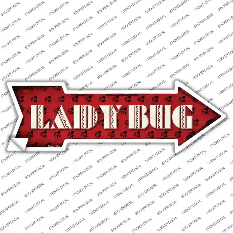 Lady Bug Novelty Arrow Sticker Decal