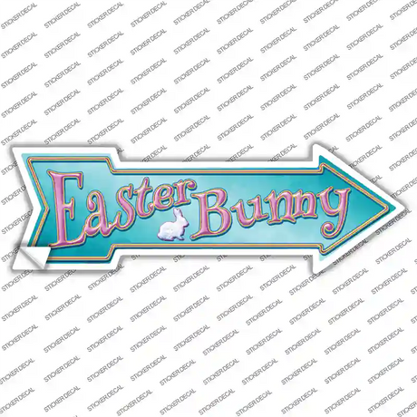 Easter Bunny Novelty Arrow Sticker Decal