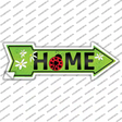Home with Ladybug Novelty Arrow Sticker Decal