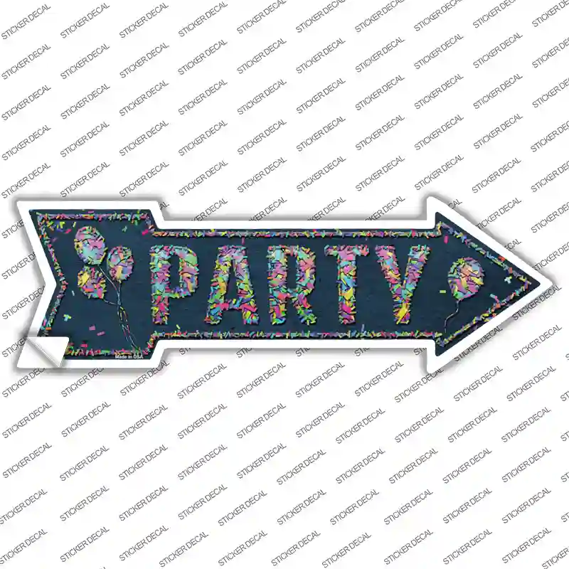 Party Confetti Novelty Arrow Sticker Decal