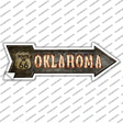 Oklahoma Route 66 Bulb Letters Novelty Arrow Sticker Decal