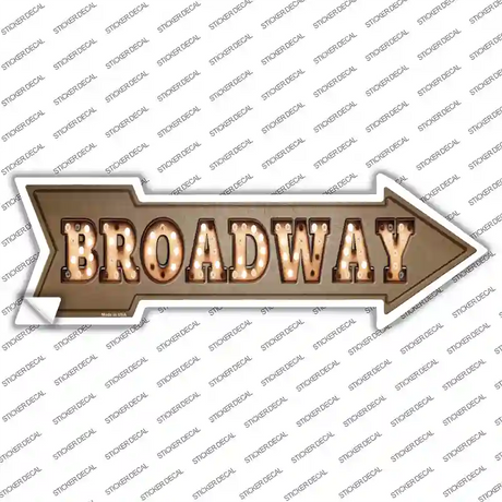 Broadway Bulb Letters Novelty Arrow Sticker Decal