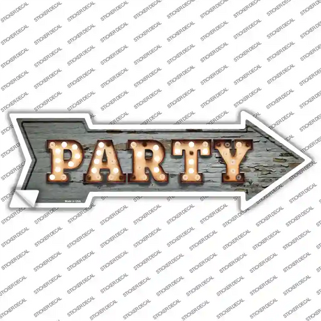 Party Bulb Letters Novelty Arrow Sticker Decal