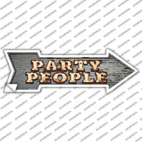 Party People Bulb Letters Novelty Arrow Sticker Decal