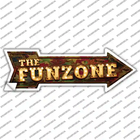 The Funzone Bulb Letters Novelty Arrow Sticker Decal