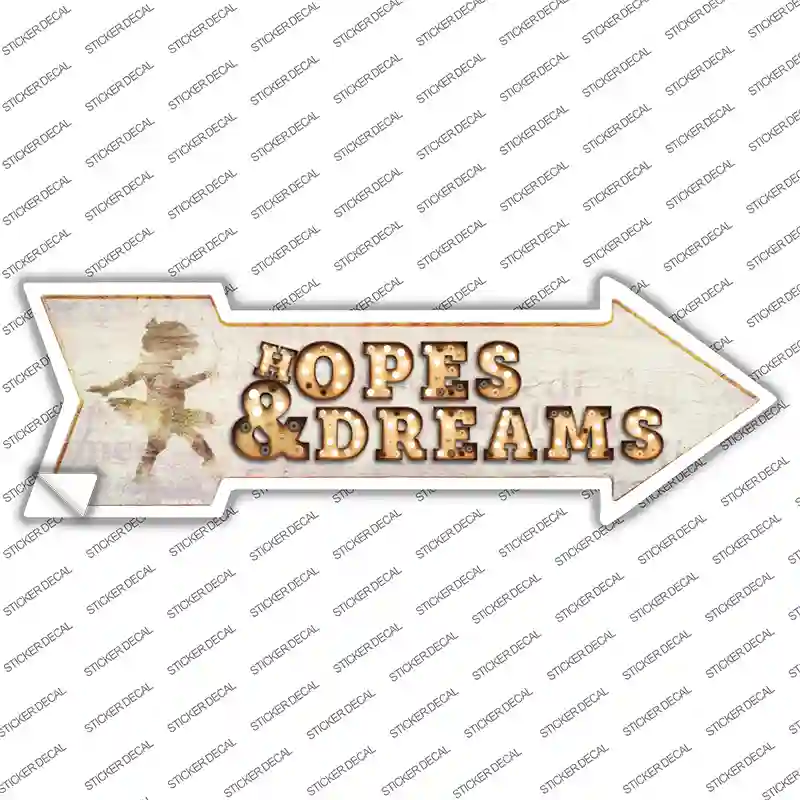Hopes & Dreams Bulb Letters Novelty Arrow Sticker Decal