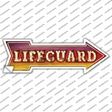 Lifeguard Bulb Letters Novelty Arrow Sticker Decal