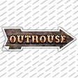 Outhouse Bulb Letters Novelty Arrow Sticker Decal